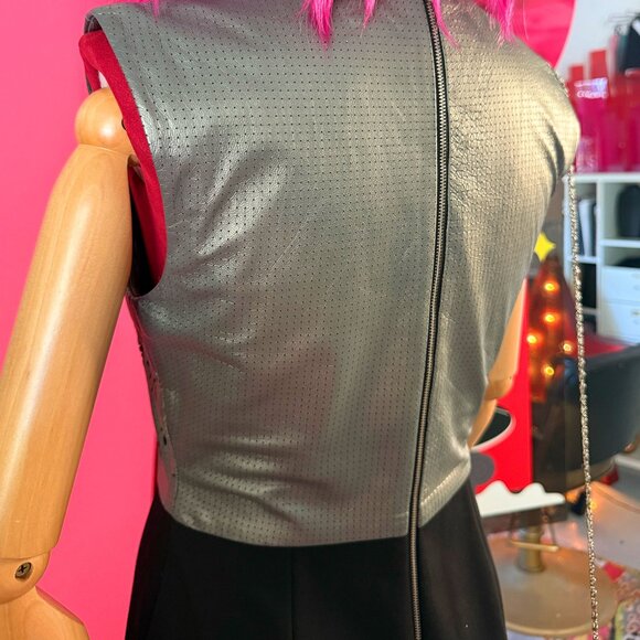 Catherine Deane Bronze Leather Midi Dress – Vintage-Inspired, Size 6 - Picture 11 of 12